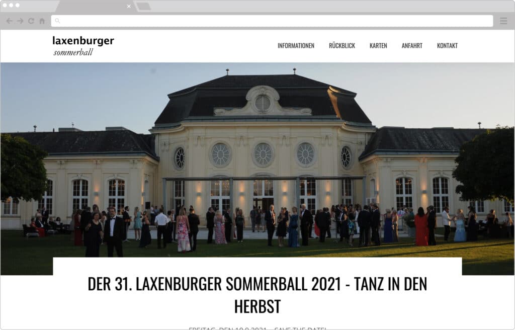 Website Relaunch Sommerball Homepage